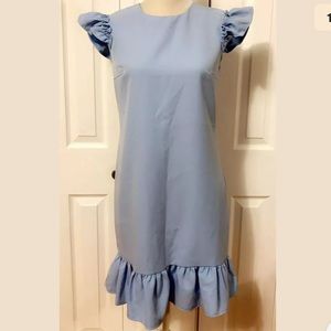 AIGERA Ruffle Summer Dress Light Blue sz Small